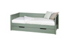 NIKKI bed with backrest, olive - WOOOD