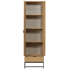 Narrow wardrobe SILAS brown oak