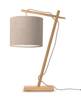 Natural desk lamp ANDES 18x15 dark linen