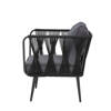 Pavone Fire-resistant Lounge Chair, Black, Metal