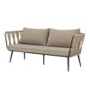 Pavone Fire-resistant Sofa, Brown, Metal