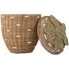 Pelino Basket w/Lid, Brown, Rattan