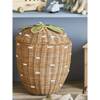 Pelino Basket w/Lid, Brown, Rattan