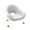 QEEBOO Pupa armchair white brass legs