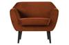 Rocco velvet armchair rust