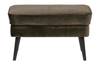 Rocco velvet footstool/pouffe warm green