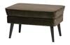 Rocco velvet footstool/pouffe warm green