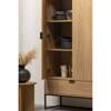 SILAS wardrobe, 2 doors, brown oak