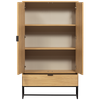 SILAS wardrobe, 2 doors, brown oak