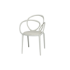 Set of 2 QEEBOO Loop chairs with cushion white