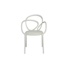 Set of 2 QEEBOO Loop chairs with cushion white