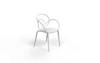 Set of 2 QEEBOO Loop chairs with cushion white