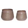 Set of 2 ceramic pots HÜBSCH PURPLE purple