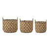 Set of 3 BLOOMINGVILLE JOLEEN Natural Baskets