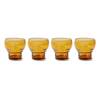 Set of 4 glasses 70's amber