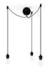 Triple suspension for UMAGE CANNONBALL CLUSTER lamps black