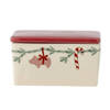 Yule Butter Box, Red, Stoneware