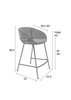 ZUIVER Feston low bar stool black