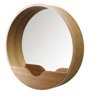 ZUIVER Round 40cm Brown Wall Mirror