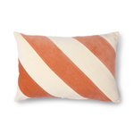 Striped cushion velvet peach/cream (40x60)