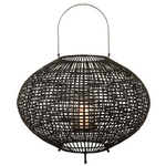 Lampion rattanowy J-LINE czarny