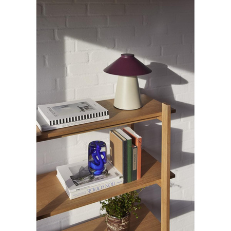 Chipper Table Lamp Sand/Burgundy