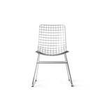 Metalowy fotel druciany HKLIVING WIRE srebrny
