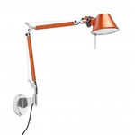 Lampa ścienna Artemide Tolomeo Micro pomarańczowa