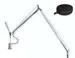 Ramię Artemide Tolomeo Mega srebrne ze ściamniaczem w kablu