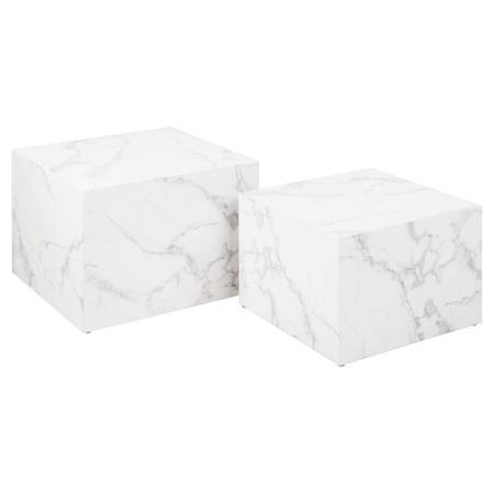 Coffee Table MOSS Unique white marble Carrara