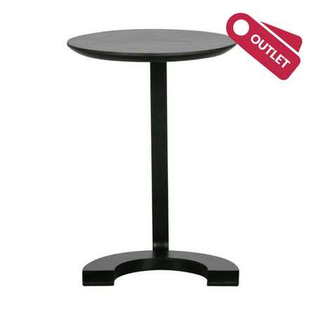 Floor table wood/metal black (outlet)