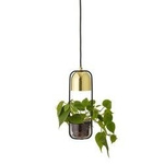 Lampa wisząca z doniczką Bloomingville złota