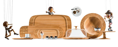ALESSI Dressed in Wood Cheese Board Brown
