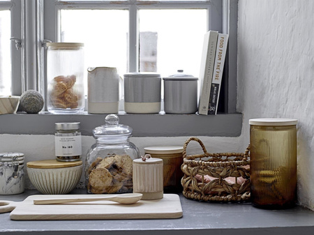 BLOOMINGVILLE container with lid brown size M