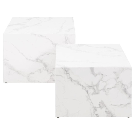 Coffee Table MOSS Unique white marble Carrara