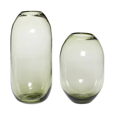 Set of 2 HÜBSCH GREEN vases
