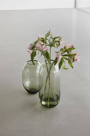 Set of 2 HÜBSCH GREEN vases