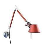 Lampa ścienna Artemide Tolomeo Micro czerwona