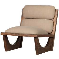 Fotel OPULENT boucle/drewno naturalny