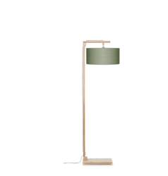 Lampa podłogowa Himalaya, abażur w leśna zieleń, rozmiar 47x23cm