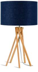 Lampa stołowa Kilimanjaro 5-nożna 34cm/ abażur 32x20cm, lniany blue denim