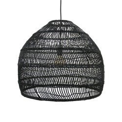 Wiklinowa lampa wisząca HK Living czarna rozmiar M