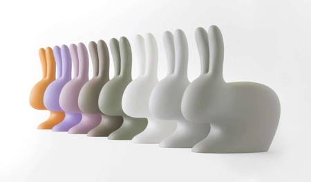 Krzesełko dziecięce Qeeboo Rabbit Chair Baby fioletowe