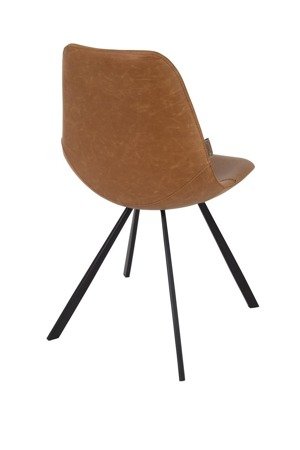 Krzesło Dutchbone FRANKY z brązowej skóry