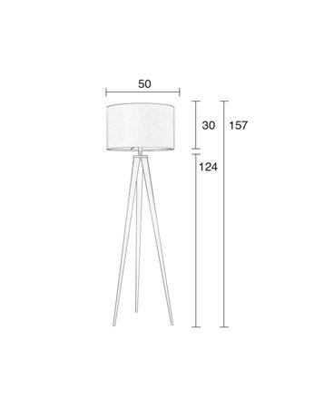 Lampa podłogowa Zuiver Tripod biała