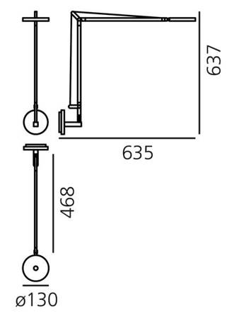 Lampa ścienna Artemide Demetra czarna