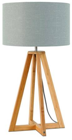 Lampa stołowa Everest 4-nożna 34cm/ abażur 32x20cm, lniany jasnoszary