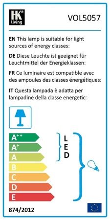 Lampa stołowa HK Living HEXAGON marmur