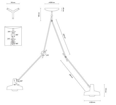 Lampa wisząca Grupa Arigato C2 Long biała