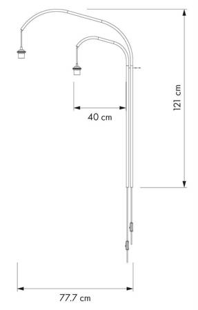 Podwójne ramię do lampy ściennej UMAGE WILLOW białe